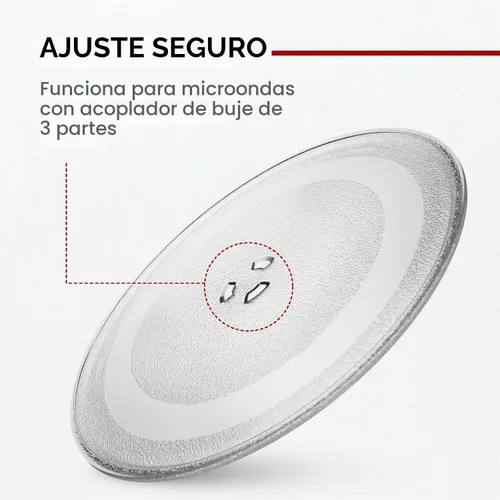 Vista 6 de Impresa Placa pequeña de repuesto para microondas – Plato giratorio – Ajuste universal – Compatible con placas de 9.6 pulgadas / 9.6 in – Accesorios