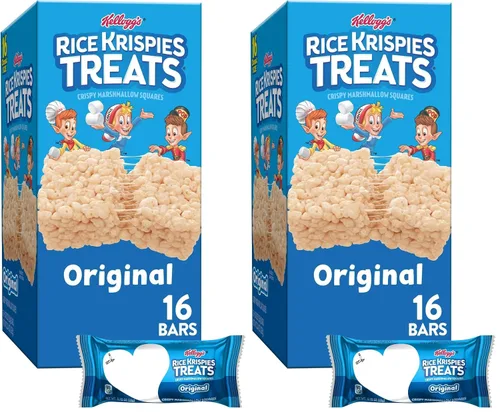 Vista 7 de Rice Krispies Treats Crispy Marshmallow Squares, caja de aperitivos para niños, barras de cereales, original (paquete de 108)