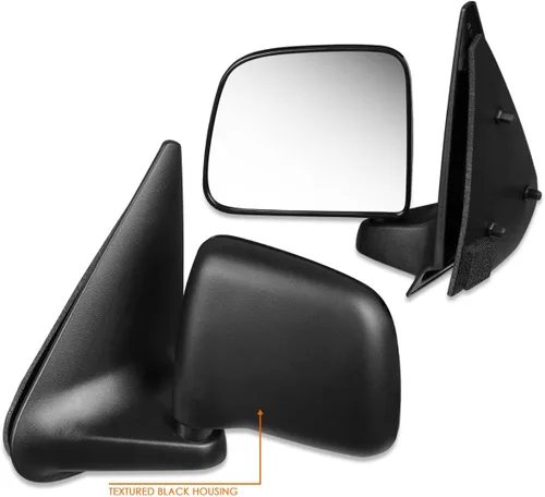 Vista 3 de [Izquierda/lado del conductor] Espejo de puerta de visión lateral de ajuste manual de estilo de fábrica compatible con Mazda Serie B 94-02/Ford