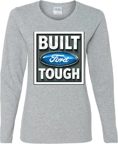 Vista 9 de L Built Ford Tough Classic Truck Logo Ford Mustang Shelby - Mangas largas oficiales para mujer