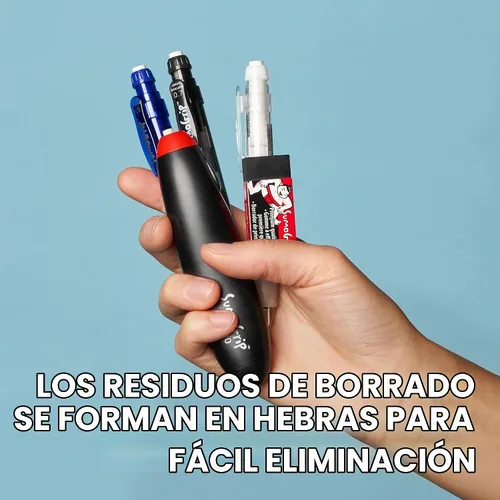 Vista 6 de SAKURA 50258 Goma de borrar Sumogrip Premium en bloque Microporous Eraser for Effortless Erasing and No Smudges, Erasures Form Into Strands for