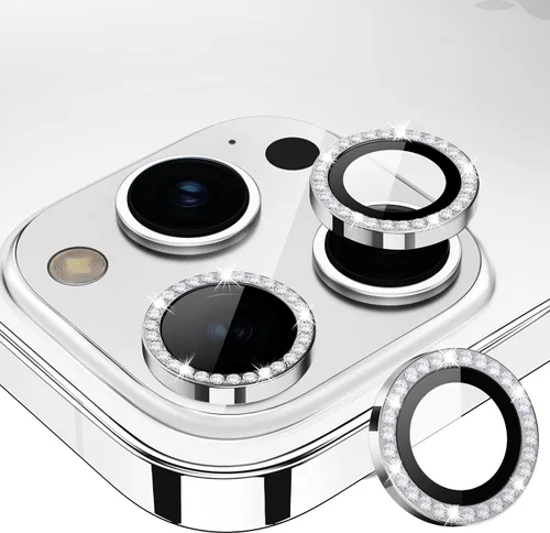Vista 28 de Protector de lente de cámara para iPhone 15 Pro/iPhone 15 Pro Max, anillo de metal individual, dureza 9H, protector a prueba de arañazos, accesorios