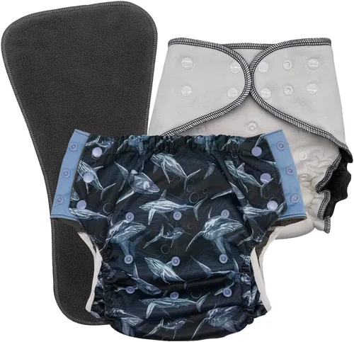 Vista 35 de EcoAble Juego de pañales de tela nocturna para niños grandes, de 6 a 16 años Bragas protectoras para necesidades especiales para incontinencia