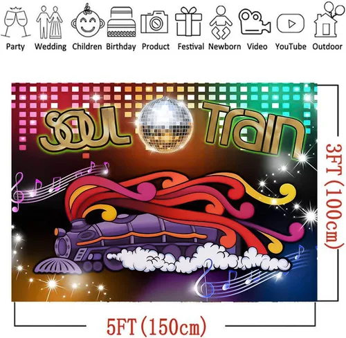 Vista 5 de Fondos de fotografía con temática de fiesta de baile de discoteca de los años 70 y 80, fondo de fotos de neón brillante de los años 70, accesorios
