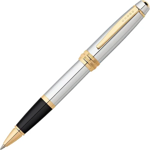 Vista 12 de Cross Bailey Bolígrafo Rollerball Recargable Presentado en una Caja de Regalo Premium - Punta Media, Tinta Negra, Negro
