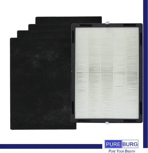 Vista 2 de PUREBURG LP350 Juego de filtros HEPA de repuesto compatible con LivePure LP-HF350 LP-PF900 compatible con purificadores de aire LivePure LP350TH