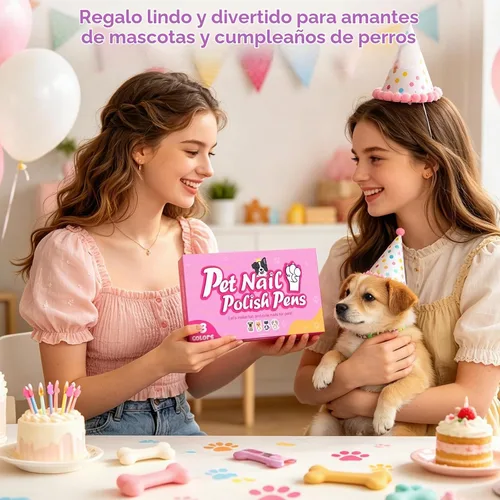 Vista 7 de Esmalte de uñas para perros, regalo de cumpleaños para perros, 18 colores de esmalte de uñas de perro, de secado rápido, seguro para perros,