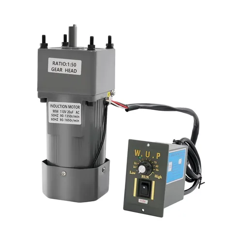 Vista 8 de Motor de engranaje de CA de 110 V, 90 W, 68 RPM, motor eléctrico monofásico con controlador de velocidad variable ajustable, motor con engranaje