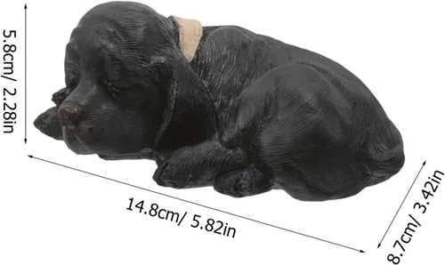 Vista 9 de Baluue Oculta una llave afuera, ocultador de llave de repuesto para perro negro, resistente a la intemperie, de resina segura, caja