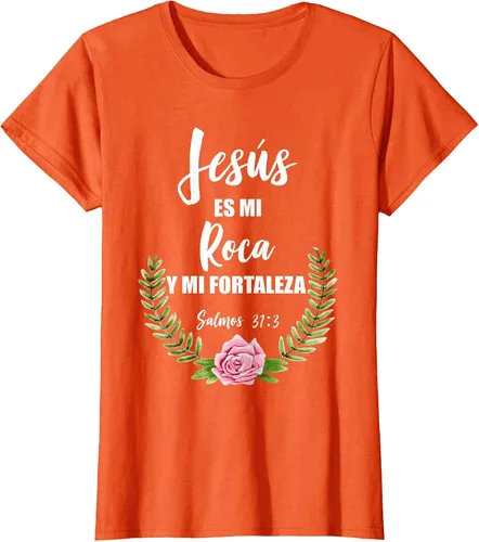 Vista 16 de Jesus ES Mi Roca - Camiseta con versículo bíblico cristiano español Salmos Asphalt Grey