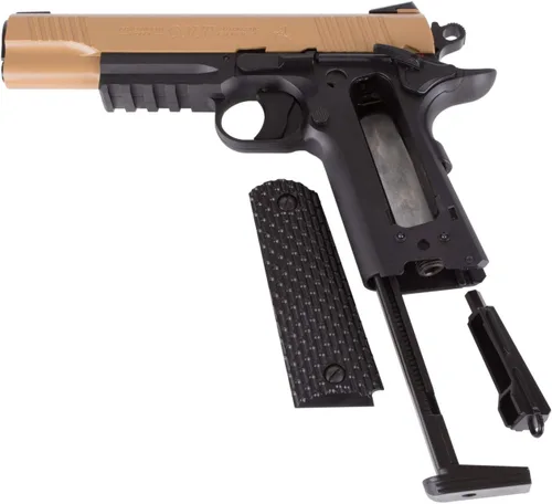 Vista 3 de Umarex Colt M45 CQBP Pistola de aire de metal Slide .177 BB CO2 pistola de aire semiautomática con 5 tanques de CO2 de 0.42 oz y Wearable4U paquete