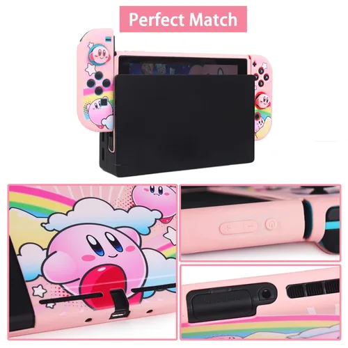 Vista 3 de TIKOdirect Protective Case for Nintendo Switch, Soft Full Skin Protective Cover with Pretty Cute Pattern, Silicone Slim Shockproof Back and Grip
