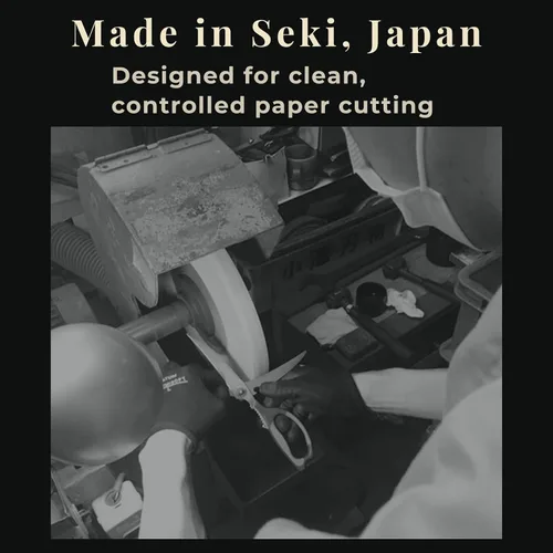 Vista 7 de Wablade Samurai - Tijeras Katana de 7.29 pulgadas para papel y sobres, fabricadas en Japón Smooth, controlled cutting and balanced handling; stand
