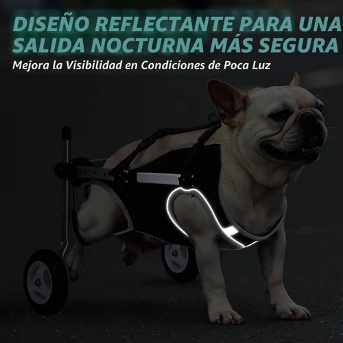 Vista 5 de Nasjac Silla de ruedas para perros para patas traseras, silla de ruedas
