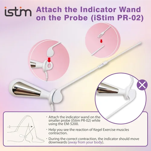 Vista 6 de iStim Dispositivo para Ejercicios del Suelo Pélvico - EM-5200 Entrenador Kegel para Alivio de la Incontinencia, Masajeador Muscular (EMS)