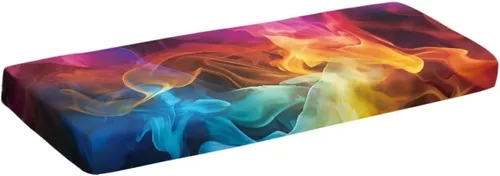 Vista 45 de Cubierta antipolvo para teclado de piano de llama, cubierta protectora de teclado de música elástica para pianos eléctricos digitales