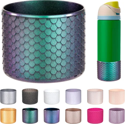 Vista 54 de Funda de Silicona para Botella de Agua Owala de 24oz, Manga Protectora Antideslizante Brillante para Botella de Agua Owala que Protege las Botellas