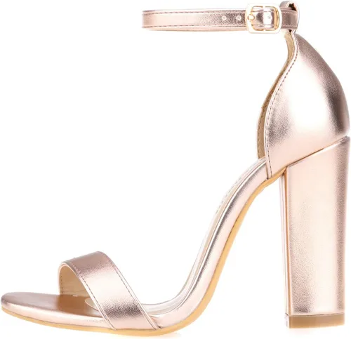Vista 2 de Sandalias de bloque grueso con tiras para mujer, correa al tobillo, puntera abierta, tacón alto para vestido, boda, fiesta, noche, oficina, zapatos