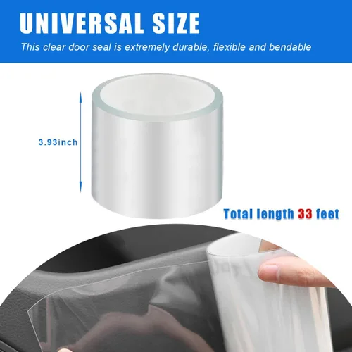 Vista 2 de Ziciner Tira protectora para umbral de puerta de automóvil, protector de borde invisible transparente, película protectora de entrada de puerta