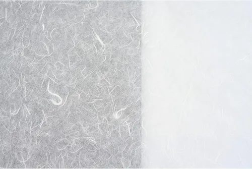 Vista 3 de Rollo de papel de morera tradicional coreano HanJi con textura de fibra natural UnYong-Ji Blanco 21.3 "x 787.4" (54 cm x 20 m)