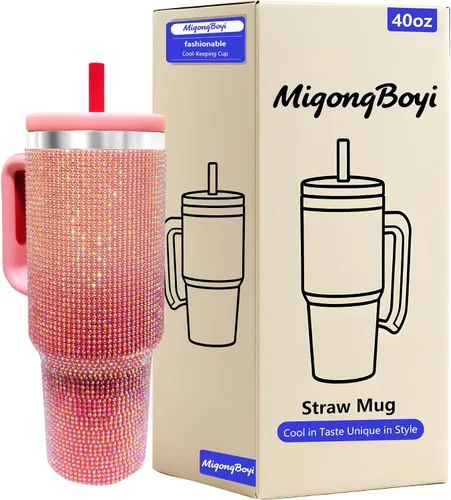 Vista 30 de Botella de agua aislada de 40 onzas, vaso de acero inoxidable 1 taza de agua reutilizable de acero inoxidable de doble pared sin BPA