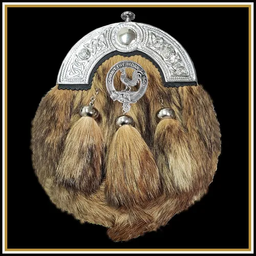 Vista 2 de Sinclair Scottish Clan Crest Badge Dress Fur Sporran