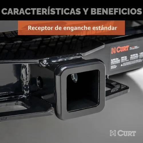 Vista 4 de CURT 13493 - Enganche de remolque Clase 3, receptor de 2 pulgadas, Compatible con algunos modelos de Ford Bronco