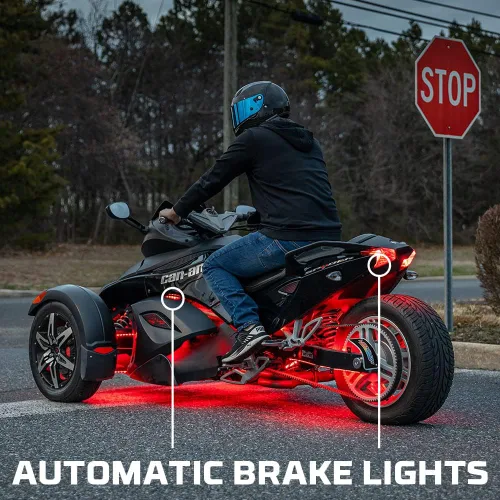 Vista 7 de LEDGlow Kit de Luces LED de Neón con Acento Underglow de Millones de Colores con Bluetooth Avanzado que se Adapta a Motocicletas Can-Am Spyder