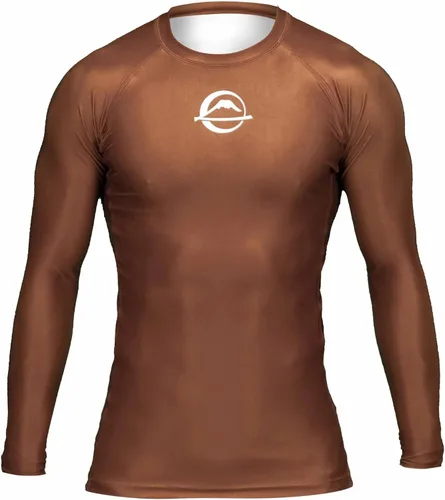 Vista 10 de FUJI Baseline Ranked Long Sleeve Jiu Jitsu Rashguard, BJJ Rashguard for Men and Women Negro