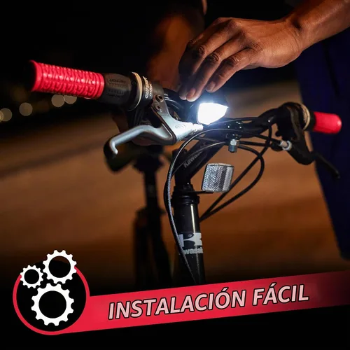 Vista 4 de Energizer - Luz de bicicleta de 130 lúmenes, resistente a la intemperie para bicicletas, baterías incluidas