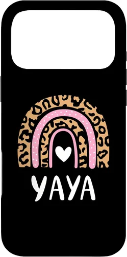 Vista 22 de Yaya Leopard Print Rainbow Cute Mothers Day Funny Yaya Case for iPhone 16