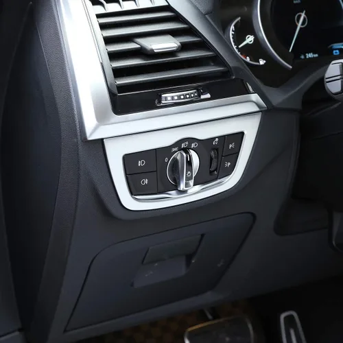 Vista 4 de YIWANG - Marco para faros delanteros de coche de ABS cromado para BMW X3 X4 G01G02 2018-2020