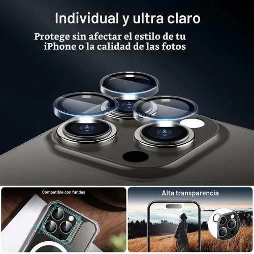 Vista 5 de ESR 3+2 Pack para iPhone 15 Plus Protector de pantalla, Alinear Marco