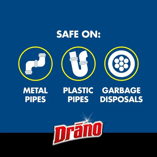 Vista 4 de Drano Removedor de obstrucciones de espuma de doble fuerza, línea comercial, 17 onzas
