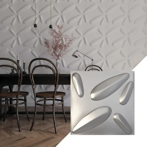 Vista 12 de Ekena Millwork 19 5/8 pulgadas de ancho x 19 5/8 pulgadas de alto, pétalo EnduraWall decorativo 3D, cobre envejecido (cubre 2.67 pies cuadrados).