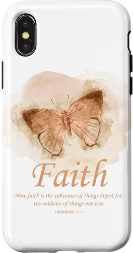 Vista 5 de Faith Bible Verse: Women’s Christian Hebrews 11:1 Quote Case for iPhone 17