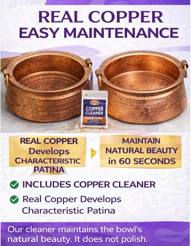 Vista 5 de Cuenco de spa de pies de cobre puro de 11 a 12 pulgadas hecho a mano Nepalí Khadkulo, lavabo de pedicura de cobre martillado para remojo de pies