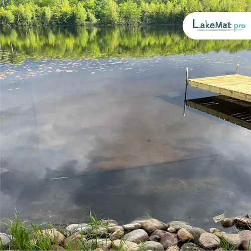 Vista 4 de Pro - Alfombrilla de malezas para lago y estanque para un fondo natural y libre de malezas, control de malezas fácil y seguro