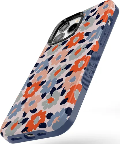 Vista 4 de Casely Funda para iPhone 13 Pro Campo de flores Floral pastel Diseño protector audaz Compatible con MagSafe