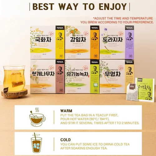 Vista 4 de Ssanggye Tea Té de seda de maíz 0.05 oz X 40 bolsas de té