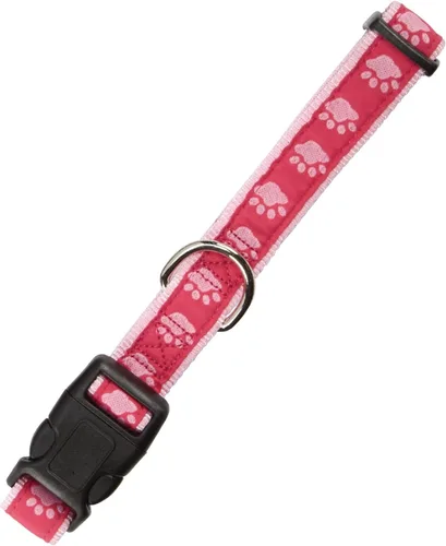 Vista 3 de Guardian Gear - Collar de perro de nailon con estampado de patas, se adapta a cuellos de 6 a 10 pulgadas, color negro