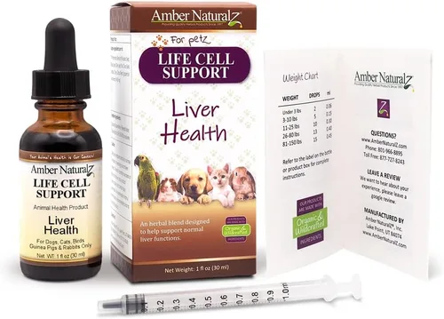 Vista 6 de Amber NaturalZ - Life Cell Support - Salud del hígado - para Petz - 1 onza Provides antioxidant protection to support normal cellular function &