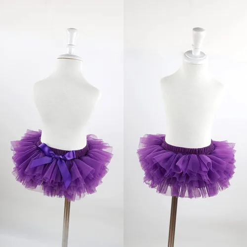 Vista 2 de Slowera Falda tutú suave y suave con funda para pañales para niñas
