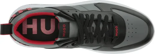 Vista 5 de HUGO Men's Basketball Style Contrast Leather Sneakers