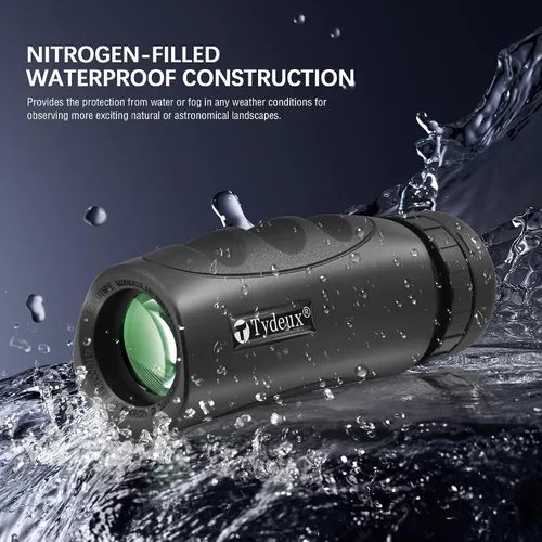 Vista 6 de Monocular compacto impermeable de 8 x 25 pulgadas, monoculares de telescopio de visión amplia de alta definición, viene con paño de limpieza