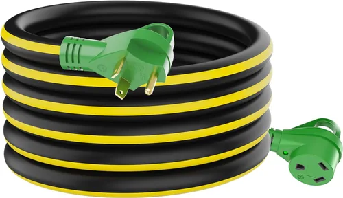 Vista 9 de RVGUARD Cable de extensión RV de 30 amperios y 25 pies Negro