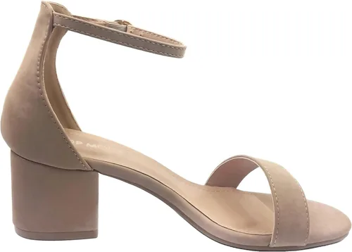 Vista 3 de TOP Moda Darcie-1 - Sandalias de tacón alto con correa al tobillo, suela antideslizante, para bodas, fiestas, bailes, ropa de noche o cualquier