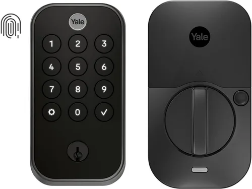 Vista 32 de Yale Assure Lock 2 Touch - Cerrojo inteligente de huellas dactilares, gamuza negra Wi-Fi (paquete de 2)