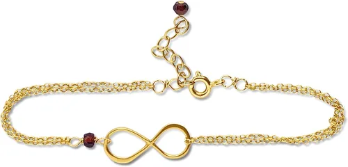 Vista 17 de Pulsera con dije de infinito con piedra natal, joyería hecha a mano, regalo para ella