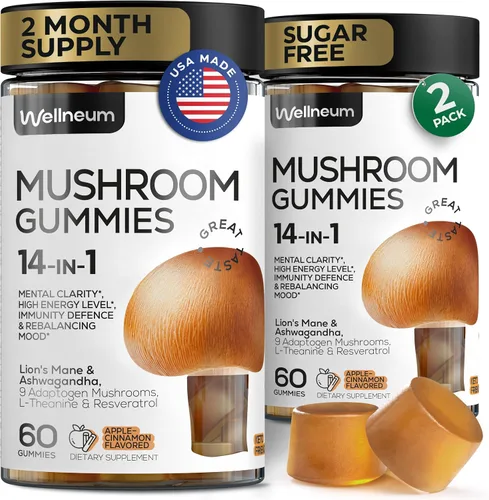 Vista 9 de Mushroom Cacao Organic Powder Sugar Free - 1250mg Multi-Collagen Peptides Blend, Reishi, Chaga, Magnesium, L-Theanine, Turmeric & Camu Camu, 30